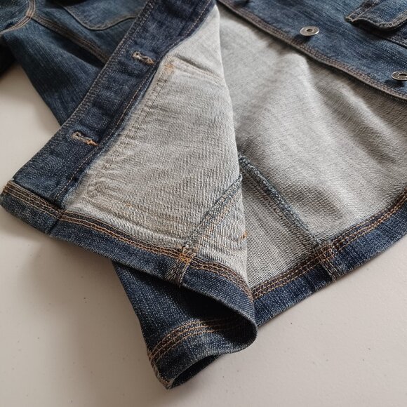 Contrast Jeans Stretch Denim Jacket - Picture 7 of 16